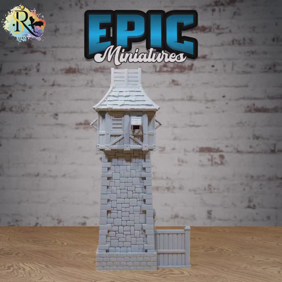 Prison Watch Tower | Premium DnD Miniatures | High Quality Resin | D&D RPG | EPIC | Jail, Structure, Building, Guard Security, Mini, Scatter