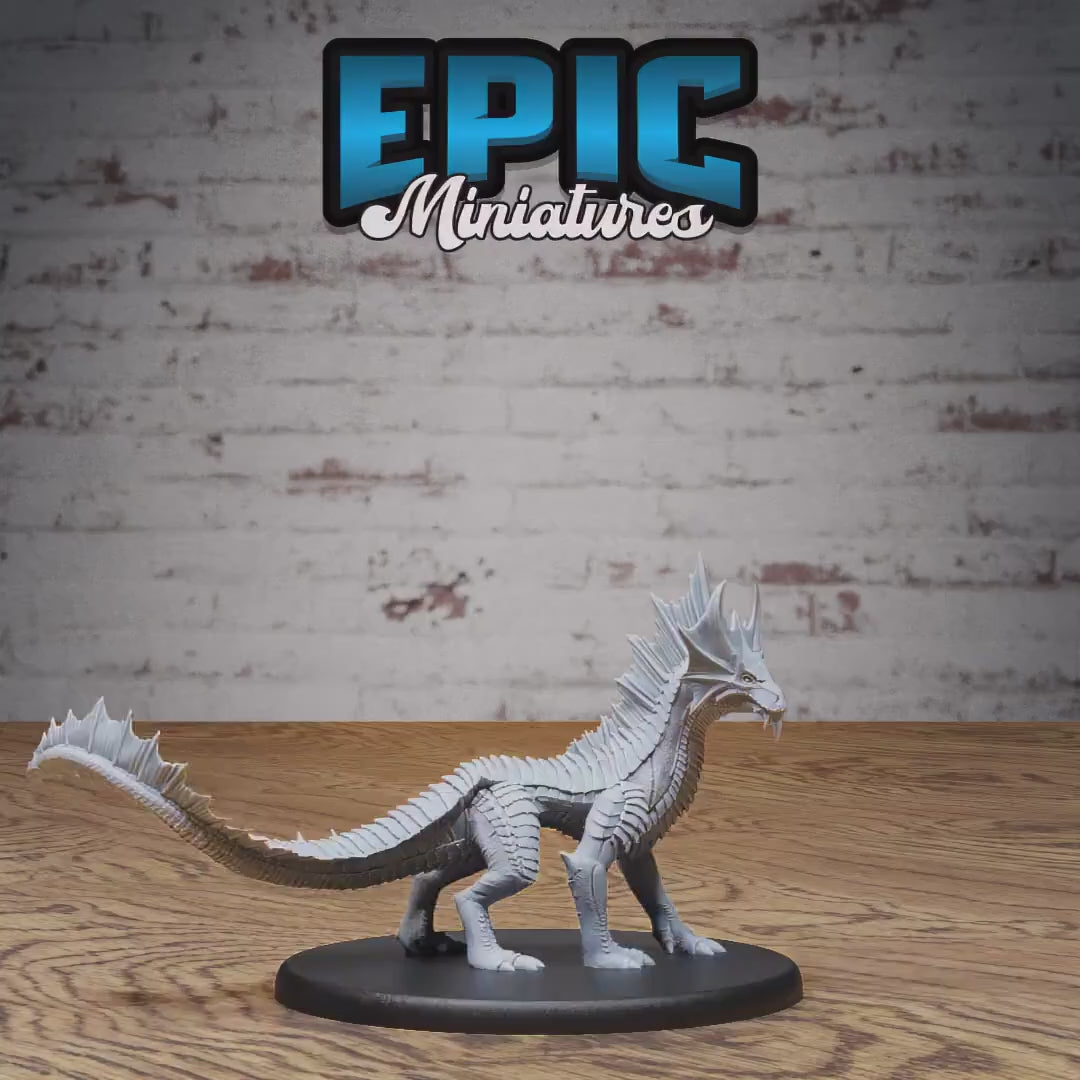 Guard Drake (Large) | Premium DnD Minis High Quality Resin Miniature | Wyrm, Dragon, Drakes, Mount, Saddle, Rock, Attack, Wyvern, Creature