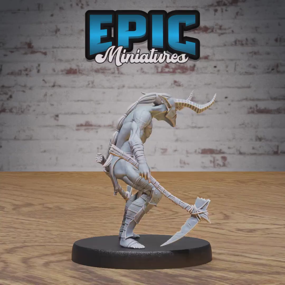 Lower Devil Warrior (Medium) | Premium DnD Miniatures | High Quality Resin | D&D RPG | Demon, Horns, Evil, Orc, Goblin, Running, Enemy, Bad