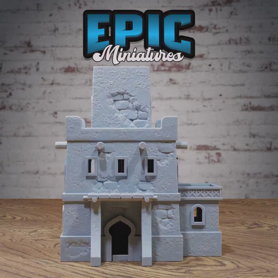 Oriental Building v2 | Premium DnD Minis High Quality Resin Miniature | House, Store, Structure, Shopping, Awning, Eastern, Market, Town