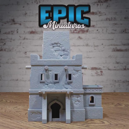 Oriental Building v2 | Premium DnD Minis High Quality Resin Miniature | House, Store, Structure, Shopping, Awning, Eastern, Market, Town