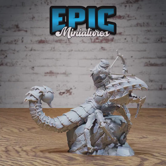 Scorpion Centaur Warrior (Large) | Premium DnD Minis High Quality Resin Miniature | Male, Crab, Spear, Sword, Lobster, Monster, Abomination