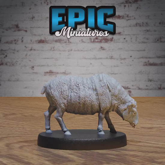 Sheep (Medium) | Premium DnD Miniatures | High Quality Resin | D&D RPG | Lamb, Livestock, Stable, Grazing, Animals, Beast, Creature, Wool