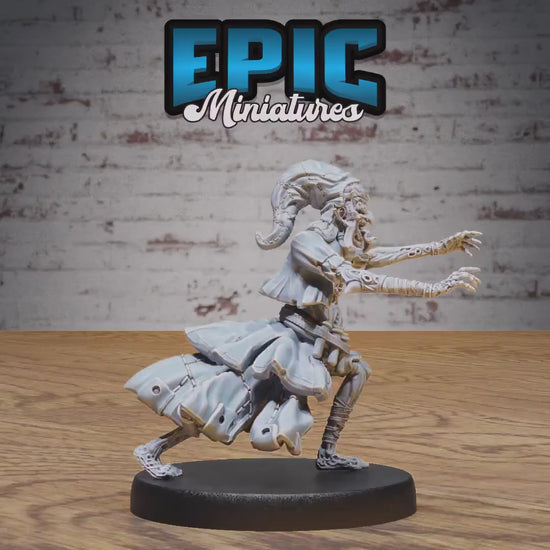 Possessed Hag (Medium) | Premium DnD Miniatures | High Quality Resin | D&D RPG | Hags, Skeleton, Tattered Robes, Witch Hat, Bog, Man Woman