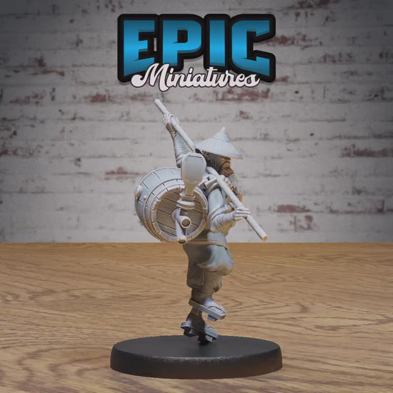 Drunk Master (Medium) | Premium DnD Minis High Quality Resin | Monk, Kong Fu, Chinese, Asian, Japan, East Asia, Barrel, Ale, Stick, Monk