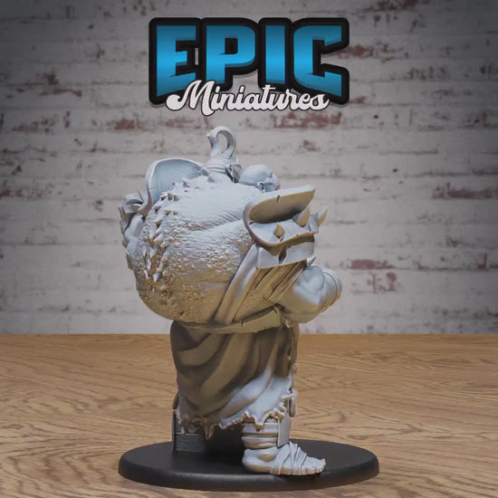 Ettin Mutant (Large) | Premium DnD Miniatures | High Quality Resin | D&D RPG | Orc, Giant, Troll, Eating, Treasure, Flag, Dual, Heads, Sit
