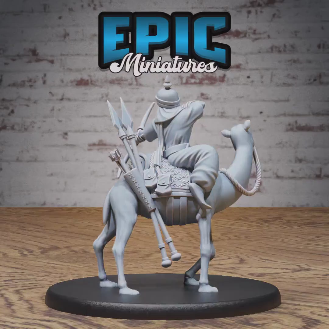 Oriental Army B (Medium+Large) |Premium DnD Minis High Quality Resin Miniature| Mage, Dancer, Rider Mount, Arabian Desert Middle East, Camel