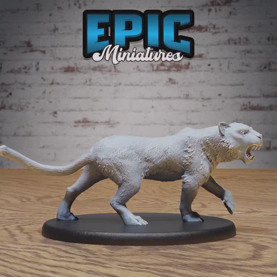 Tiger (Large) | Premium DnD Miniatures | High Quality Resin | Druid, Lion, Shapeshifter, Beast, Panther, Cheetah, Jaguar, Creature, Big Cat
