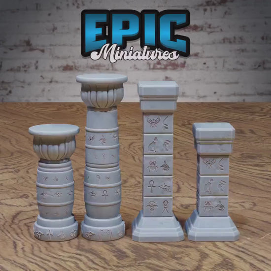 Ancient Egyptian Scatter Miniature (Bundle B) | Premium DnD Minis High Quality Resin | Sphinx, Terrain, Hieroglyphs, Columns, Portals Portal