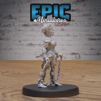Slave Halfling (Medium) | Premium DnD Miniatures | High Quality Resin | D&D RPG | EPIC | BG3 Hope, Gnome, Chains, Torture, Tied, Prisoner