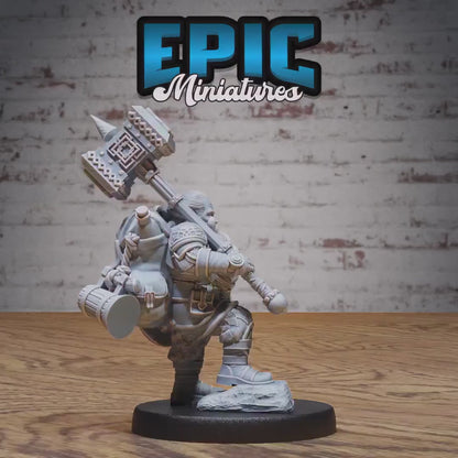 Male Dwarf Traveler Bundle (Medium) | Premium DnD Minis | High Quality Resin | Fantasy Dwarf | Backpack Pack | Cheers with Ale Miniature