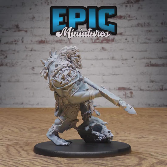 Bugbear Raider (Large) | Premium DnD Miniatures | High Quality Resin | Raiders, Orc, Bugbears, Goblins, Enemy, Creature, Beast, 5e, Bear