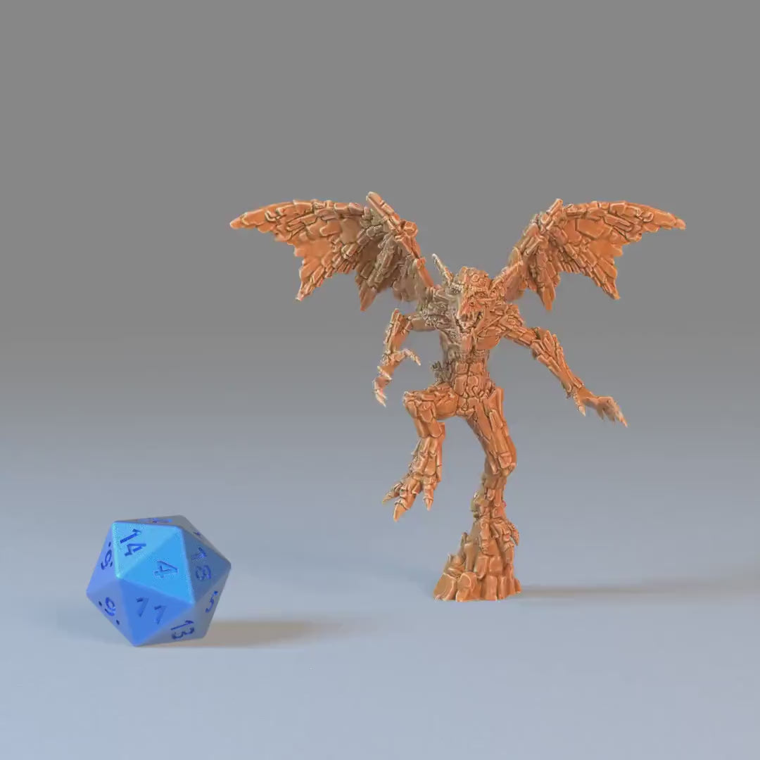 Earth Mephit (Medium) | Premium DnD Minis High Quality Resin | EPIC 28mm | Mephits, Fiends, Familiar, Mud, Rock, Flying, Monster, Encounter