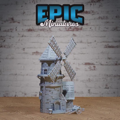 Windmill | Premium DnD Miniatures | High Quality Resin | D&D RPG | Farm, Windmill, BG3, Baldur's Gate 3, Country, Building, Environment