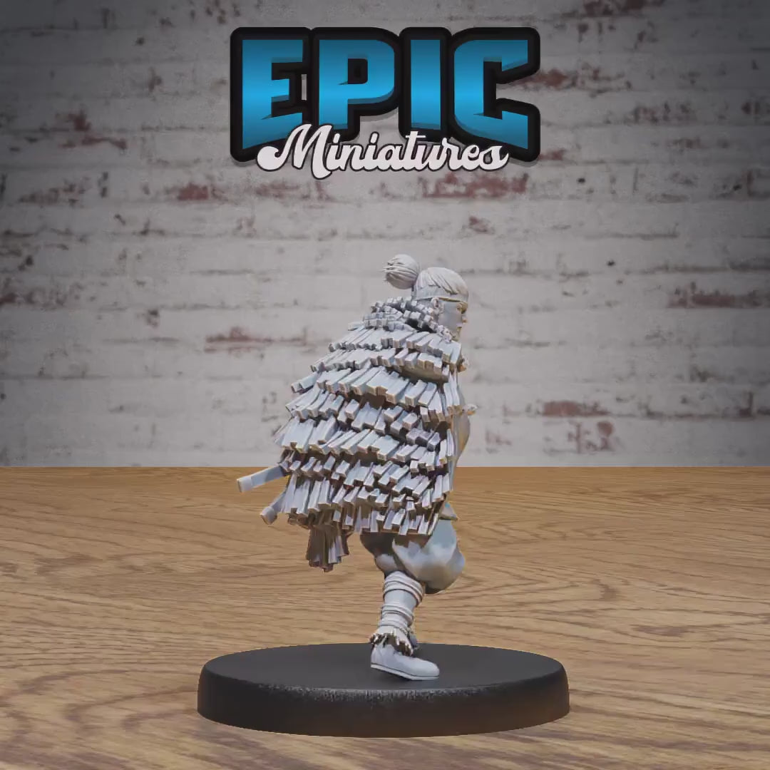 Legendary Ronin (Medium) | Premium DnD Minis High Quality Resin | Kung Fu, Sword, Monk, East Asian, Asia, Japan, Japanese, Hair Bun, Samurai