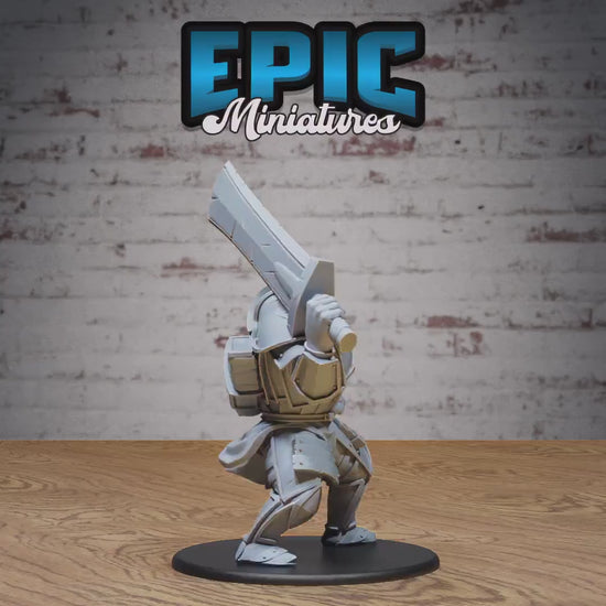 Fire Giant (Huge) | Premium DnD Minis High Quality Resin | Paladin, Barbarian, Fighter, Shield, Sword, Victory Pose, Male, Swipe, Attack