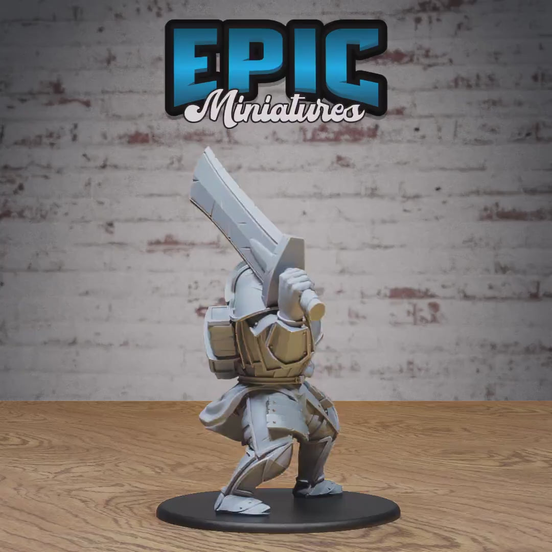 Fire Giant (Huge) | Premium DnD Minis High Quality Resin | Paladin, Barbarian, Fighter, Shield, Sword, Victory Pose, Male, Swipe, Attack