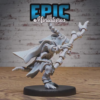 Sewer Rat Tribe Bundle B (Medium) | Premium DnD Minis | High Quality Resin | Fantasy Rats, Bard, Wizard, Cleric, Drunk, Enemy, Beast