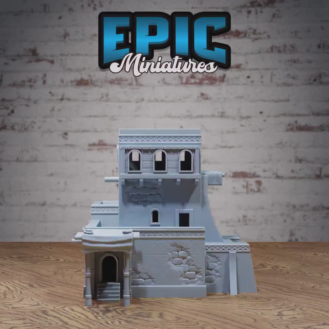Oriental Building v1 | Premium DnD Minis High Quality Resin Miniature | House, Store, Structure, Shopping, Awning, Eastern, Market, Town