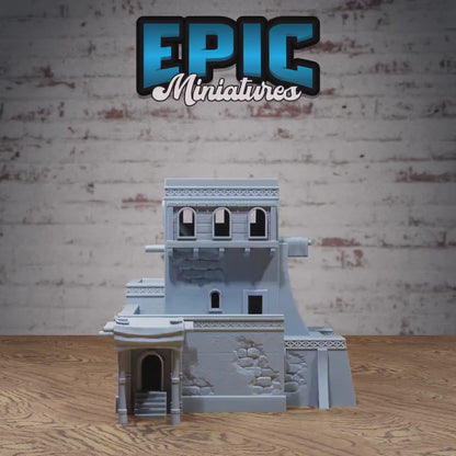 Oriental Building v1 | Premium DnD Minis High Quality Resin Miniature | House, Store, Structure, Shopping, Awning, Eastern, Market, Town