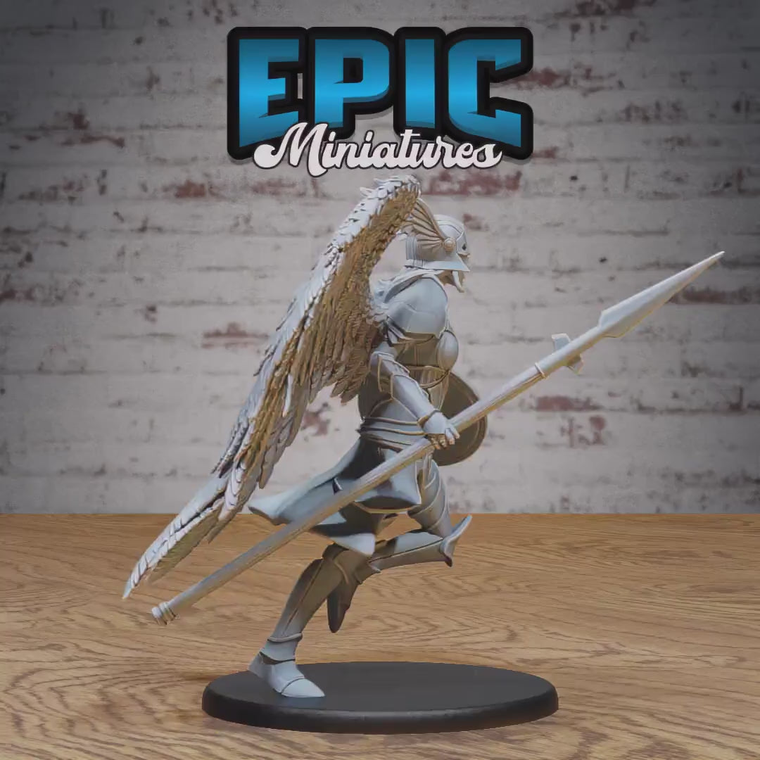 Valkyrie (Large) | Premium DnD Miniatures | High Quality Resin | D&D RPG | EPIC | Female Aasimar, Protector, Celestial, Woman, Wings, Hero