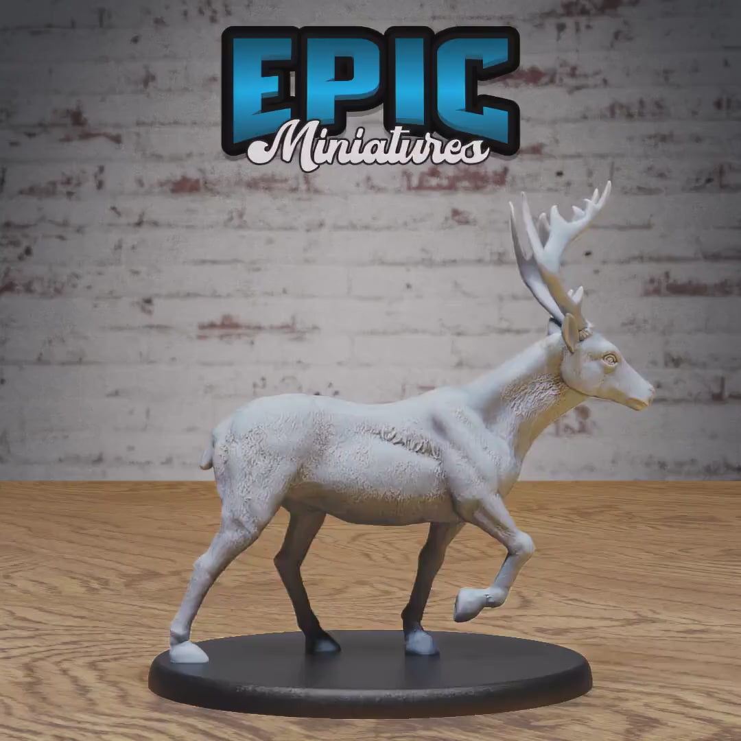 Deer (Medium) | Premium DnD Miniatures | High Quality Resin | D&D RPG | EPIC | Beast, Buck, Doe, Antlers, Creature, Beast, Nature, Animal